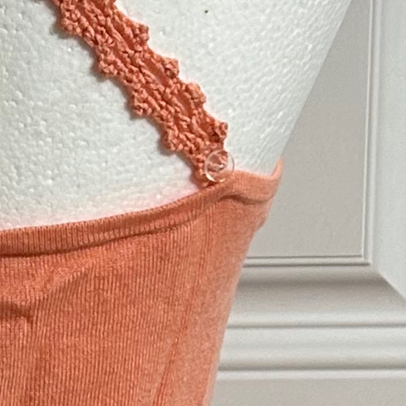 Cynthia Steffe Tangerine Cross Back Crochet Tank NWOT S/P - Picture 5 of 8